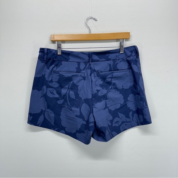 Spanx Sunshine Women Athletic Shorts Floral Navy Golf Tennis Athleisure Summer - Picture 3 of 10